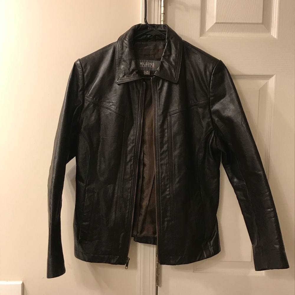 Wilson’s Dark Chocolate Leather Jacket - SMALL